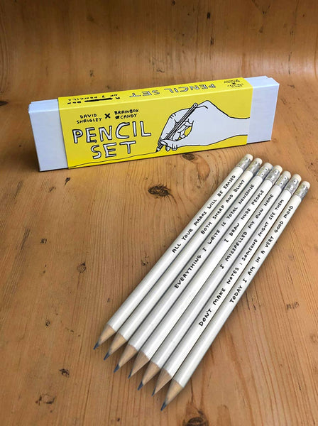 Funny David Shrigley Pencil Box (Set 1) - 7 Mixed Designs