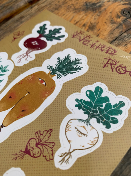 Weird Roots | A6 vinyl sticker sheet - by Kamila Krol