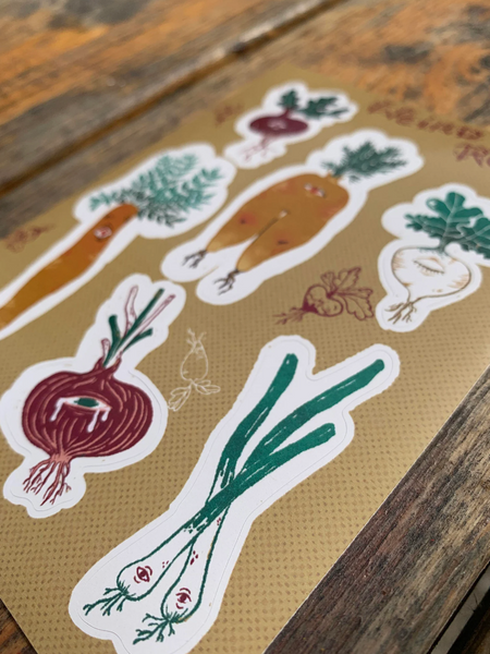 Weird Roots | A6 vinyl sticker sheet - by Kamila Krol